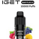 IGET BAR PLUS S3 POD ONLY – RASPBERRY GRAPE MANGO – 10.000 PUFFS