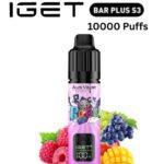 IGET BAR PLUS KIT S3 – RASPBERRY GRAPE MANGO – 10 000 PUFFS