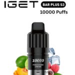 IGET BAR PLUS S3 POD ONLY – PEACH LYCHEE LIME ICE – 10.000 PUFFS