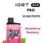 IGET BAR PRO – STRAWBERRY RASPBERRY – 10 000 PUFFS