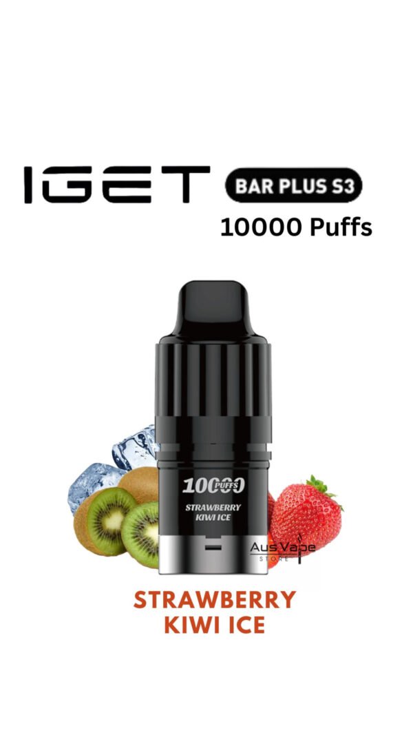 2EFB48FE-E823-4EB6-896D-E0A1A3A865E4-600x1067-1.jpeg IGET BAR PLUS S3 POD ONLY – STRAWBERRY KIWI ICE – 10.000 PUFFS - Image 1