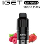 IGET BAR PLUS S3 POD ONLY – STRAWBERRY RASPBERRY – 10.000 PUFFS
