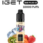 IGET BAR PLUS KIT S3 – STRAWBERRY KIWI ICE – 10 000 PUFFS