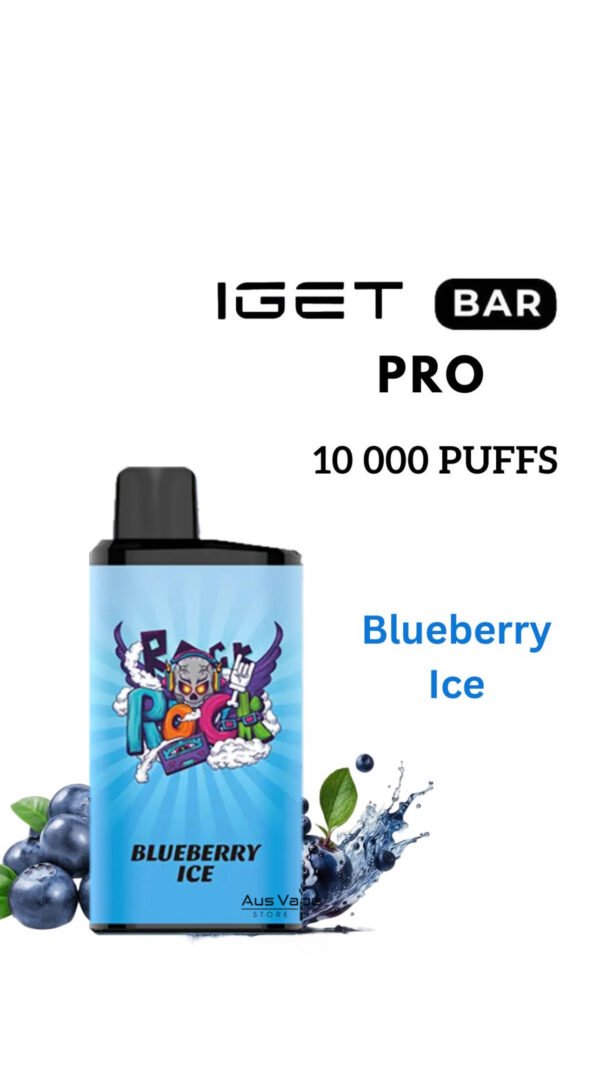 756811F4-C22E-4D5D-9DA7-91A5A2ECC11E-600x1067-1.jpeg IGET BAR PRO – BLUEBERRY ICE – 10 000 PUFFS - Image 1