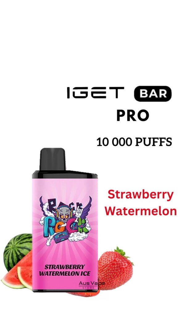 779D34D3-A822-4970-B992-4D6046814F55-600x1067-1.jpeg IGET BAR PRO – STRAWBERRY WATERMELON – 10 000 PUFFS - Image 1