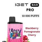 IGET BAR PRO – BLACKBERRY POMEGRANATE CHERRY – 10 000 PUFFS