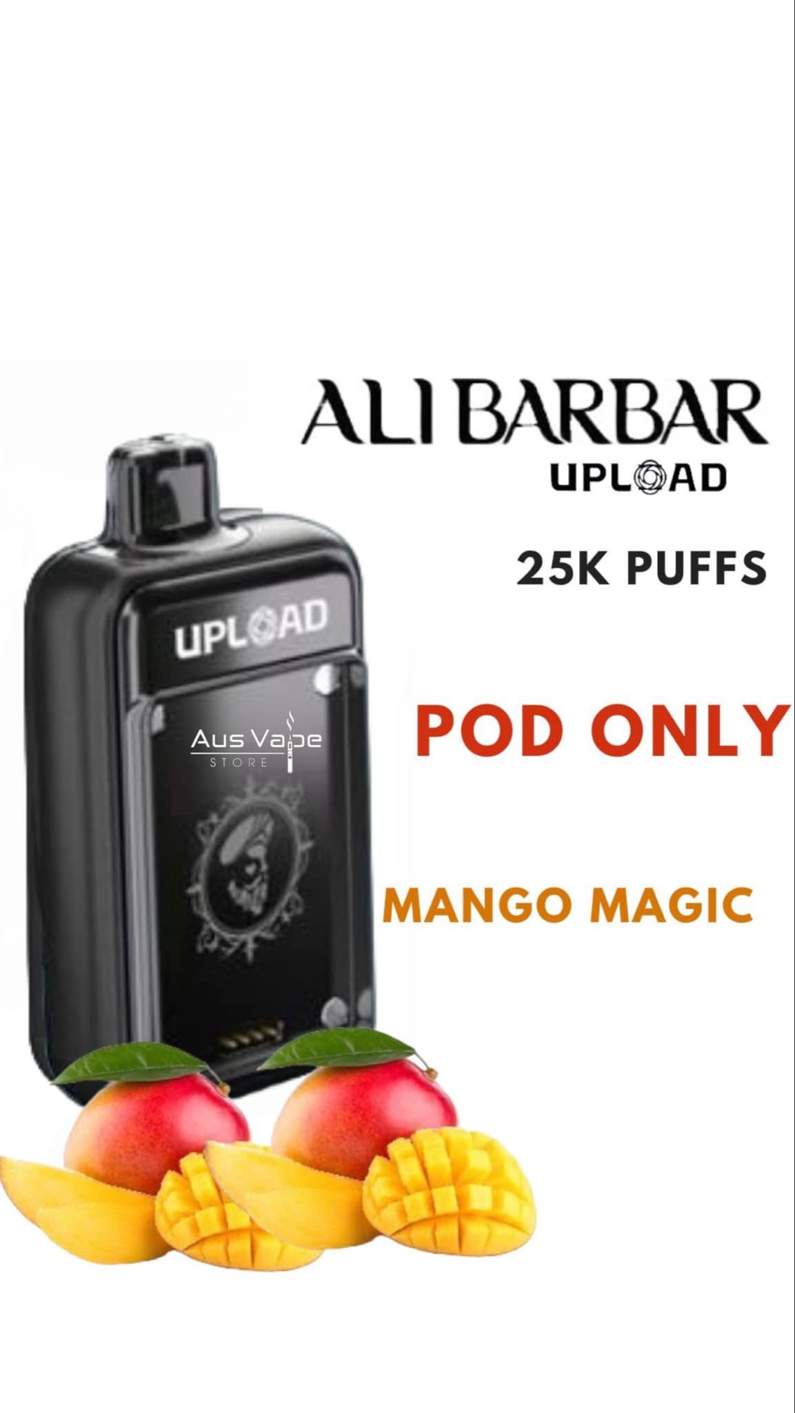 IMG_1188.jpg ALIBARBAR UPLOAD POD ONLY – MANGO MAGIC – 25000 PUFFS - Image 1