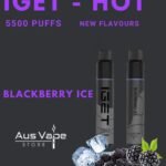 IGET HOT – BLACKBERRY ICE – 5500 PUFFS