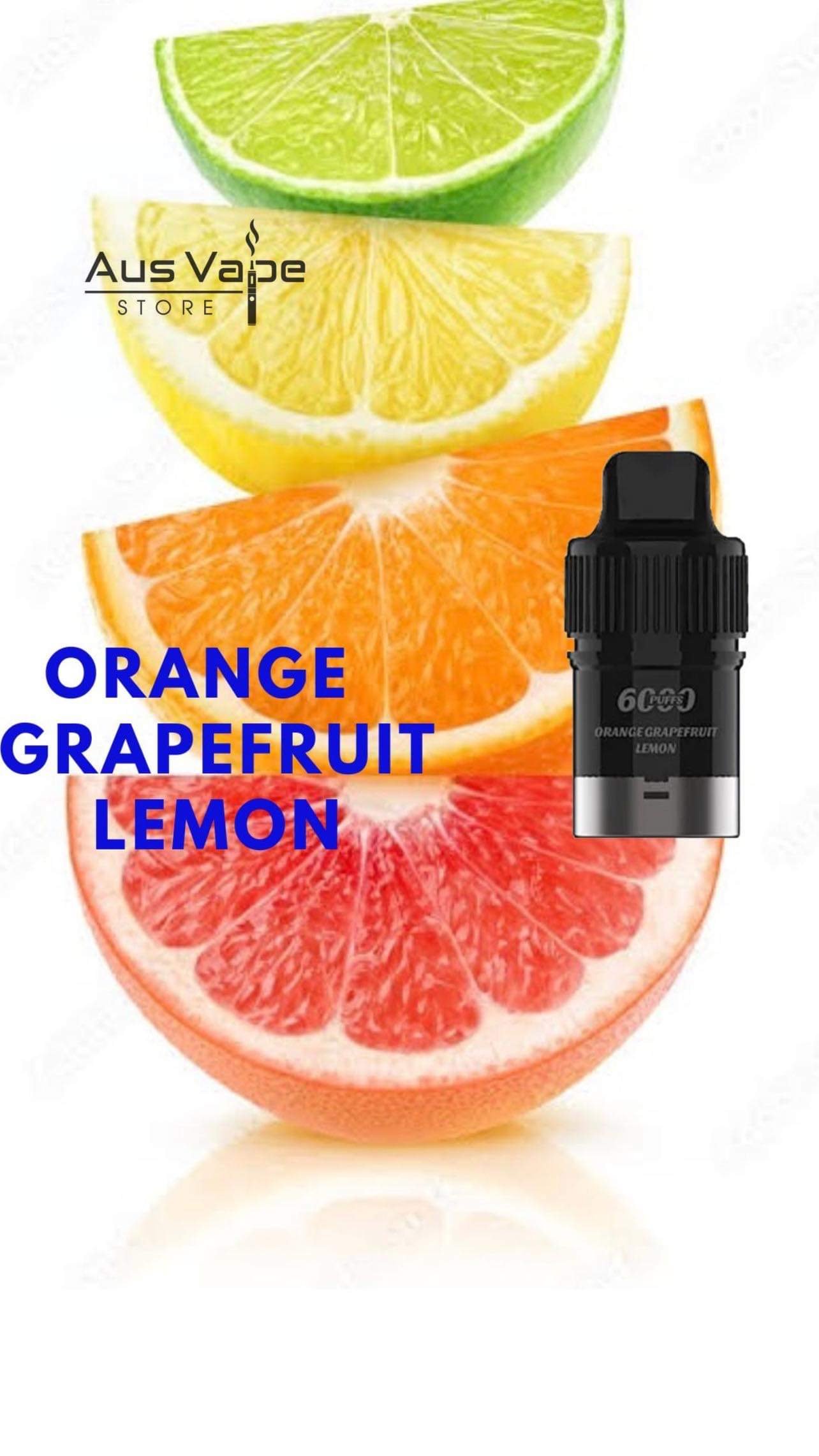 IMG_2992.jpg IGET BAR PLUS POD ONLY – ORANGE GRAPEFRUIT LEMON – 6000 PUFFS - Image 1