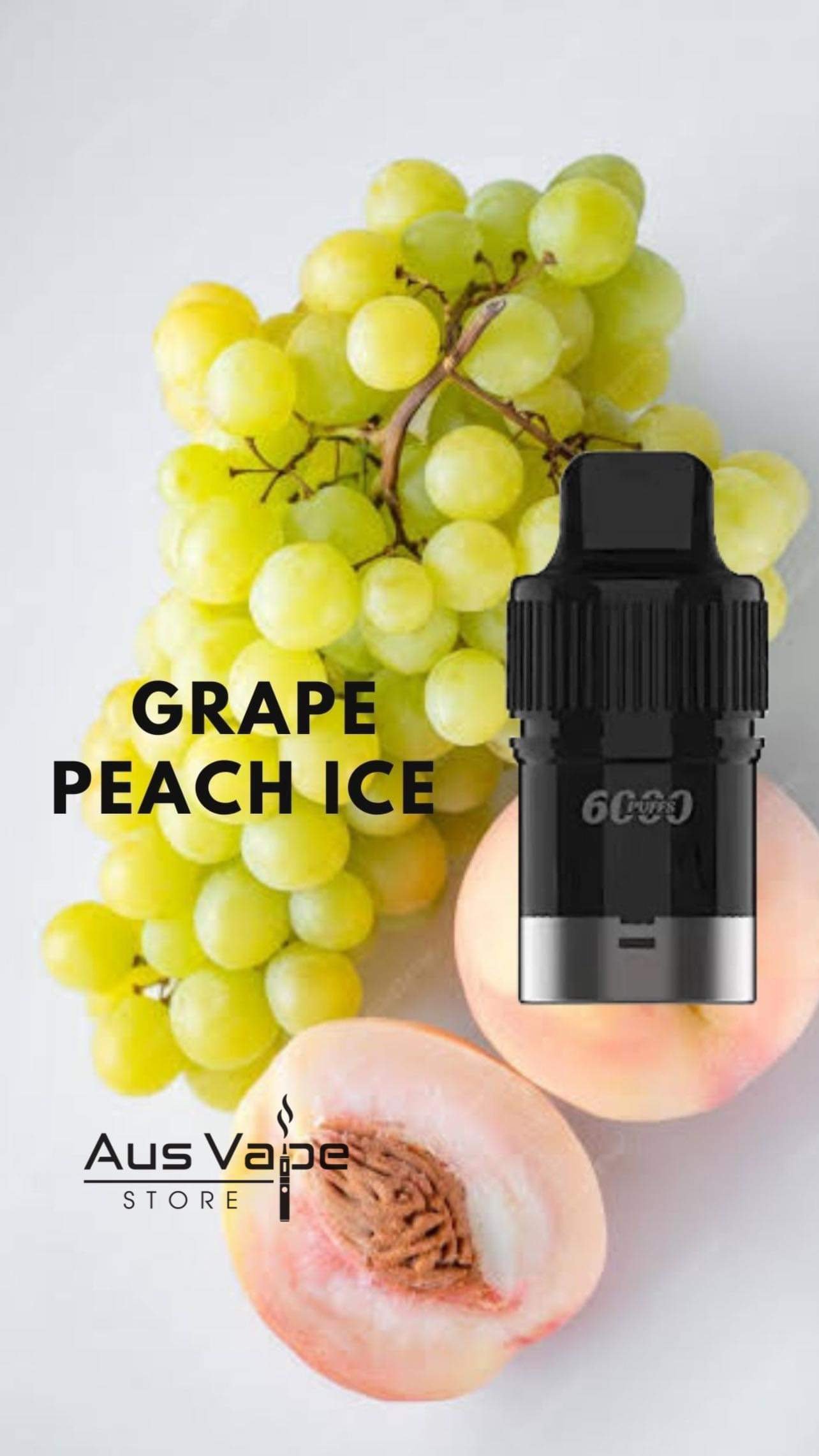 IMG_5345.jpg IGET BAR PLUS POD ONLY – GRAPE PEACH ICE – 6000 PUFFS - Image 1