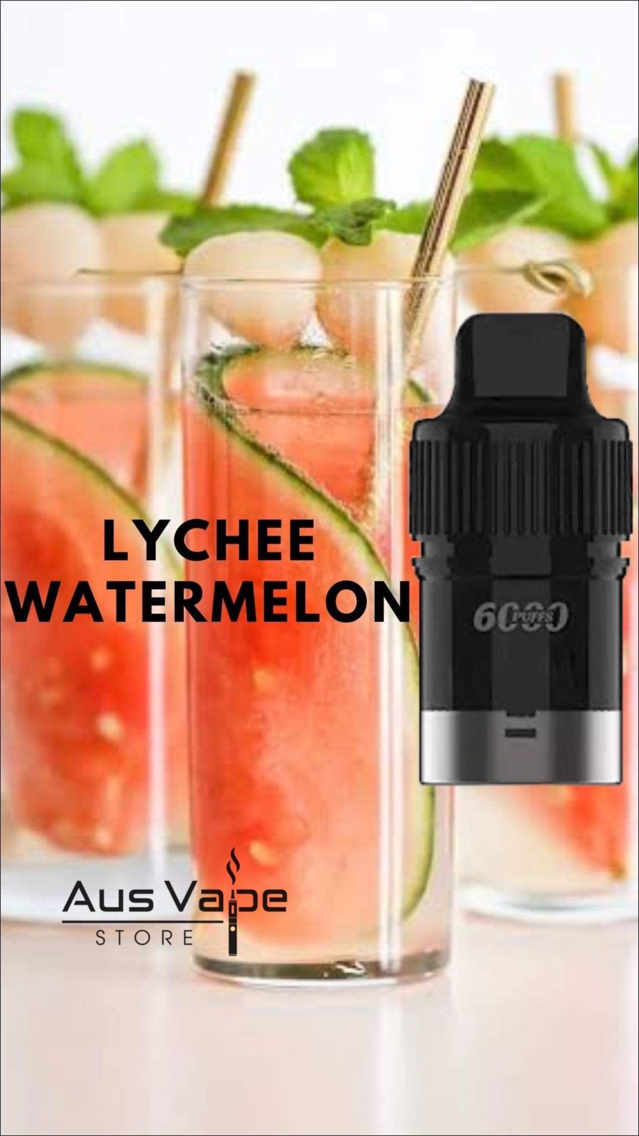IMG_5349.jpg IGET BAR PLUS POD ONLY – LYCHEE WATERMELON – 6000 PUFFS - Image 1