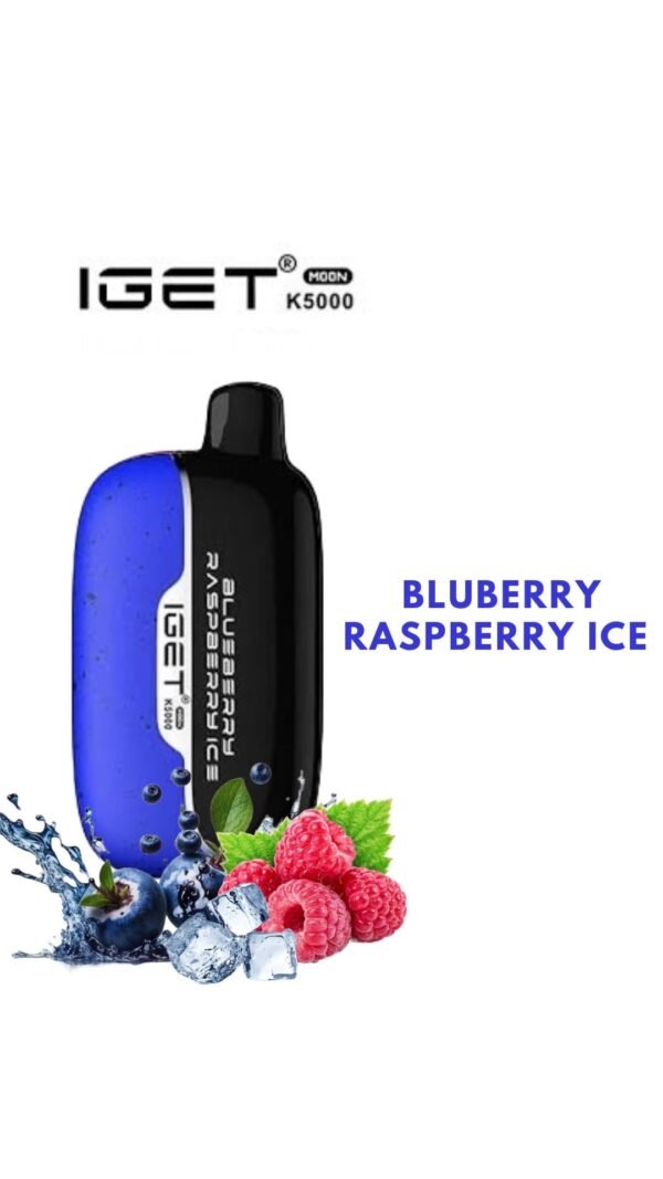 IMG_8978-2-600x1067-1.jpg IGET MOON – BLUEBERRY RASPBERRY ICE – K5000 PUFFS - Image 1