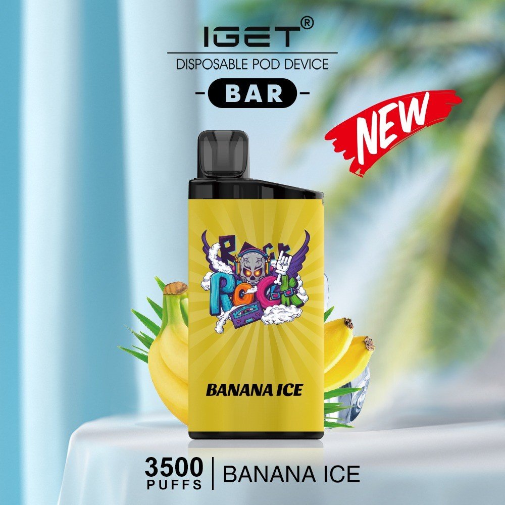 PHOTO-2022-05-20-10-56-33-1.jpg IGET BAR – BANANA ICE – 3500 PUFFS - Image 1