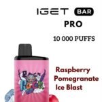 IGET BAR PRO – RASPBERRY POMEGRANATE ICE BLAST – 10 000 PUFFS