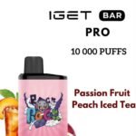 IGET BAR PRO – PASSION FRUIT PEACH ICED TEA – 10 000 PUFFS