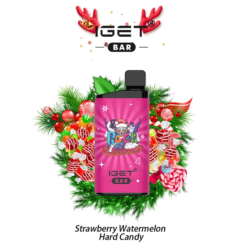 cbdb35_8905d55a122741f78487149a5fbe0888mv2.webp IGET BAR – STRAWBERRY WATERMELON HARD CANDY – 3500 PUFFS - Image 1