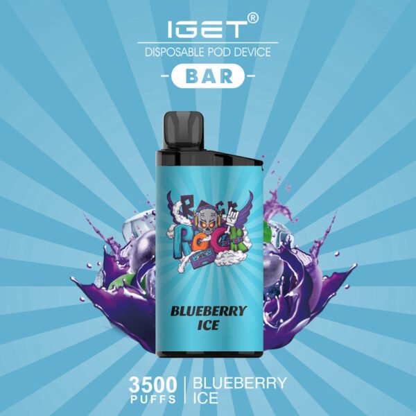 iget-bar-blueberry-ice-3500-puffs-600x600-1.jpg IGET BAR – BLUEBERRY ICE – 3500 PUFFS - Image 1