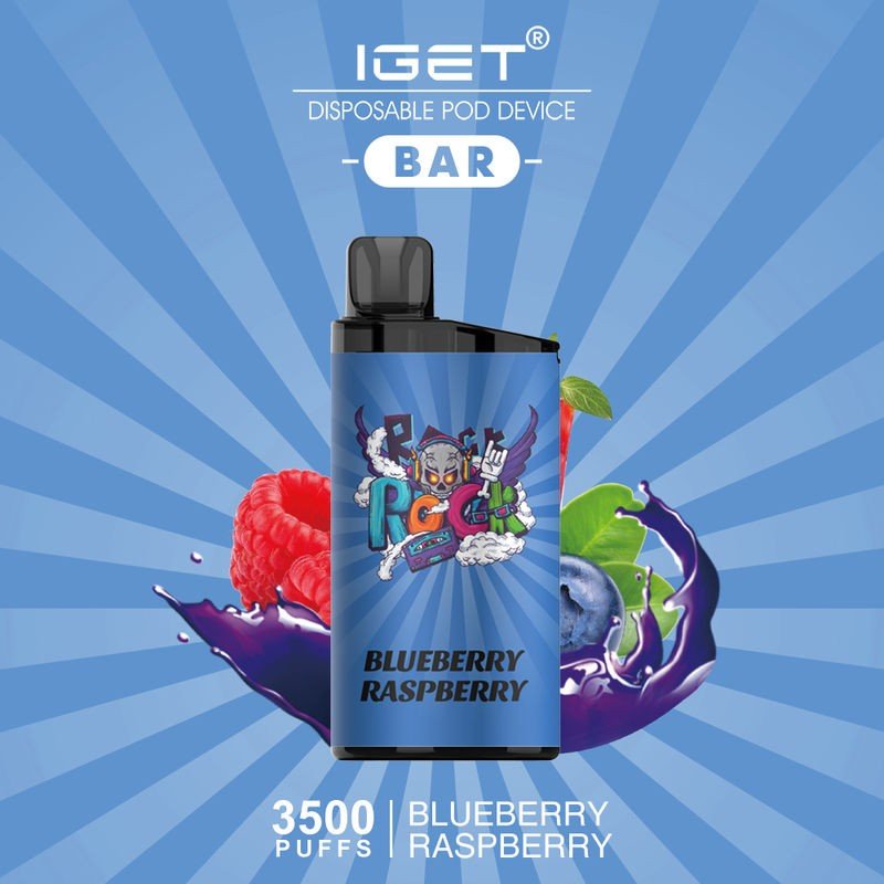 iget-bar-blueberry-raspberry-3500-puffs.jpg IGET BAR – BLUEBERRY RASPBERRY ICE – 3500 PUFFS - Image 1