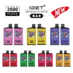 BULK 10 PCS IGET BAR 3500 PUFFS CAN MIX FLAVOURS - Image 2